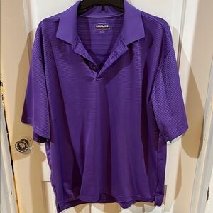 Kirkland Signature Purple Polo Shirt Performance Fabric